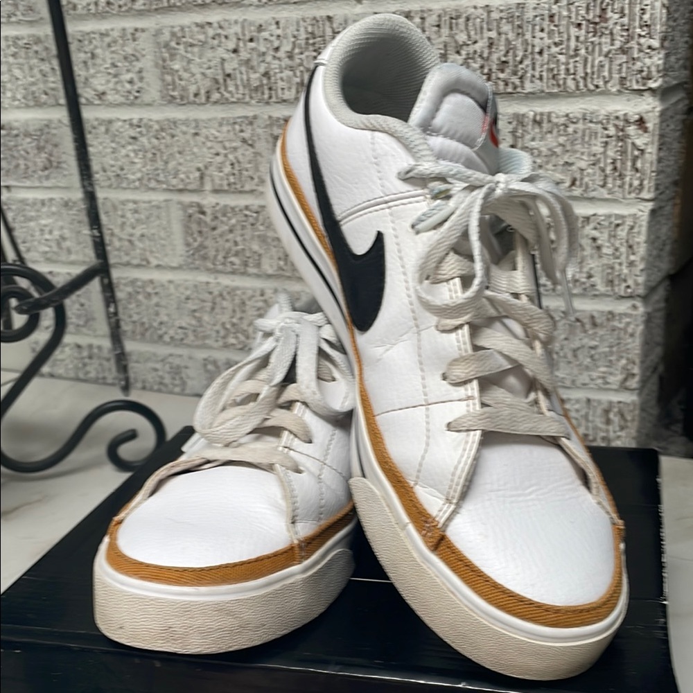 Nike White and Black High-Top Sneakers